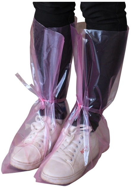 Disposable Shoe Cover Binding High Overboots Farm Foot Cover Rain Proof Pasture Pig Farm Thicken Plastic Shoecover