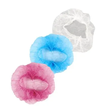 Wholesale Disposable PP Non Woven Strip Clip Cap Bouffant Head Cover Hair Net Doctor Hat Round Mob Cap
