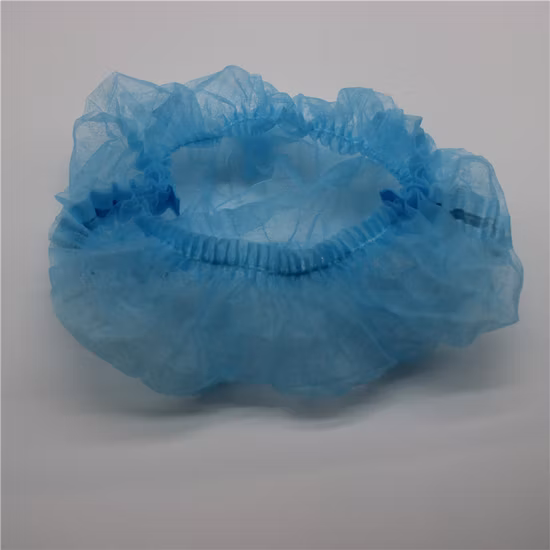 Non tessuto/SMS/PP/Rotondo/Crimped/Pieghettato/Striscia/Cappuccio per mop con clip usa e getta PE Bouffant Shower Bathing Hotel Cap